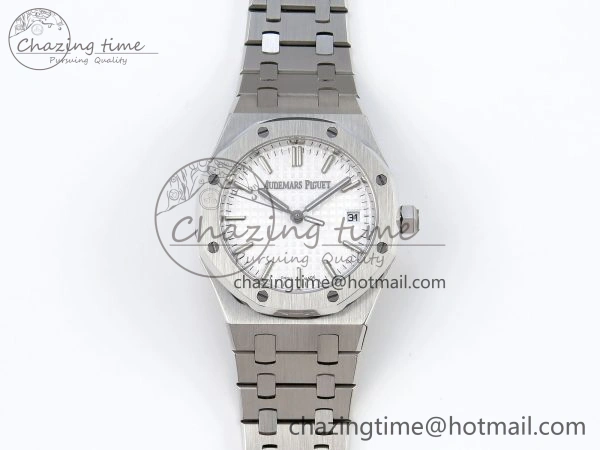 ROYAL OAK 34MM SS BF BEST EDITION WHITE DIAL ON SS BRACELET A5800