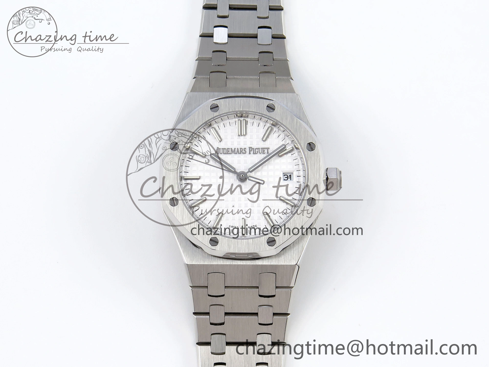 ROYAL OAK 34MM SS BF BEST EDITION WHITE DIAL ON SS BRACELET A5800