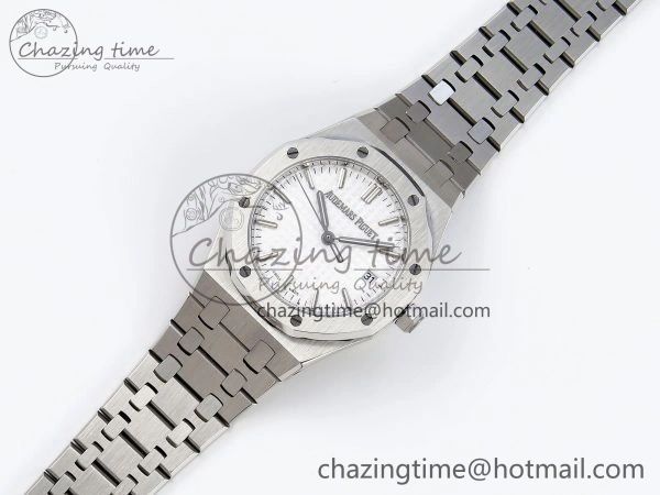 ROYAL OAK 34MM SS BF BEST EDITION WHITE DIAL ON SS BRACELET A5800