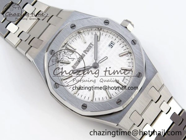 ROYAL OAK 34MM SS BF BEST EDITION WHITE DIAL ON SS BRACELET A5800