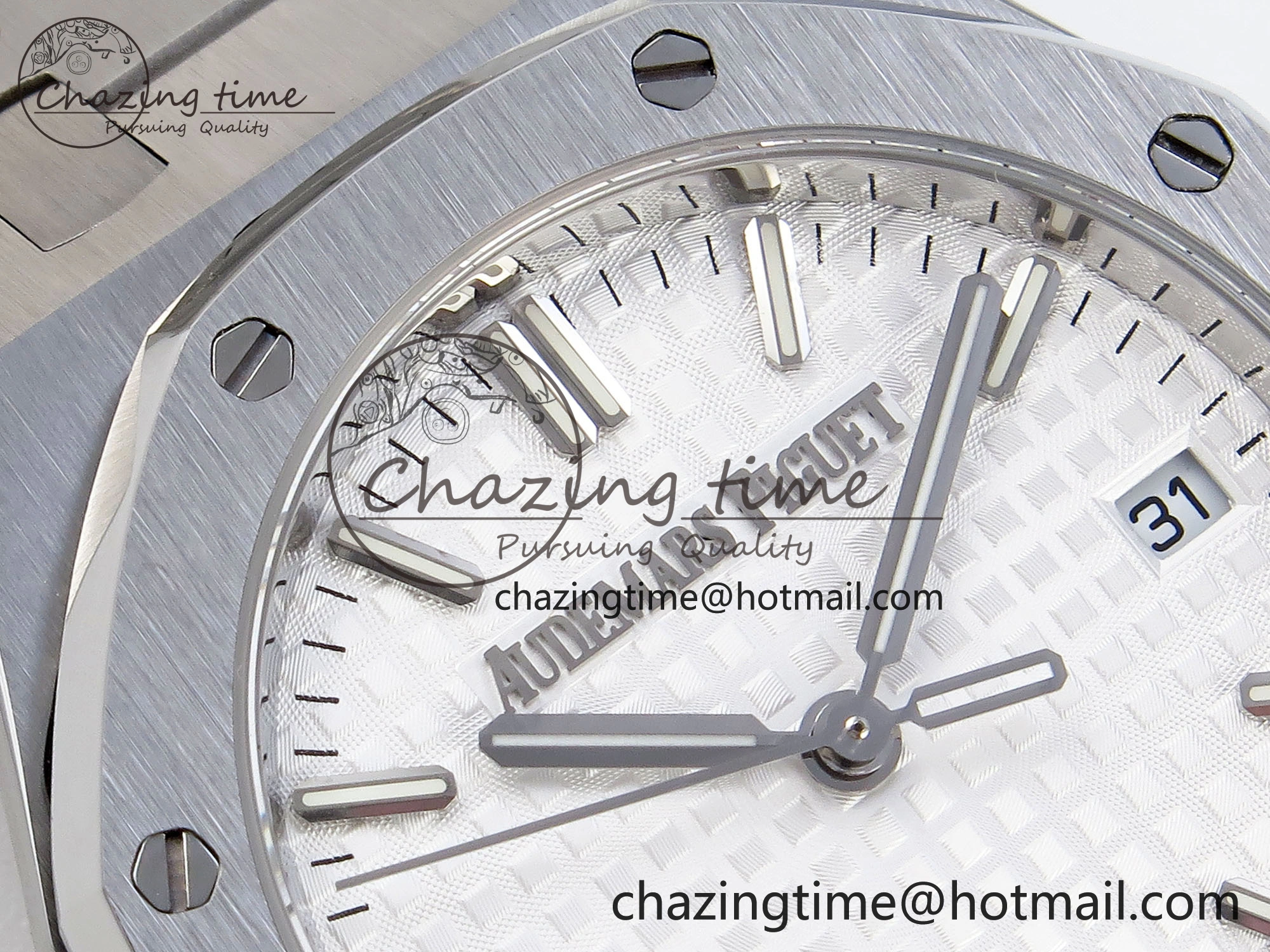 ROYAL OAK 34MM SS BF BEST EDITION WHITE DIAL ON SS BRACELET A5800