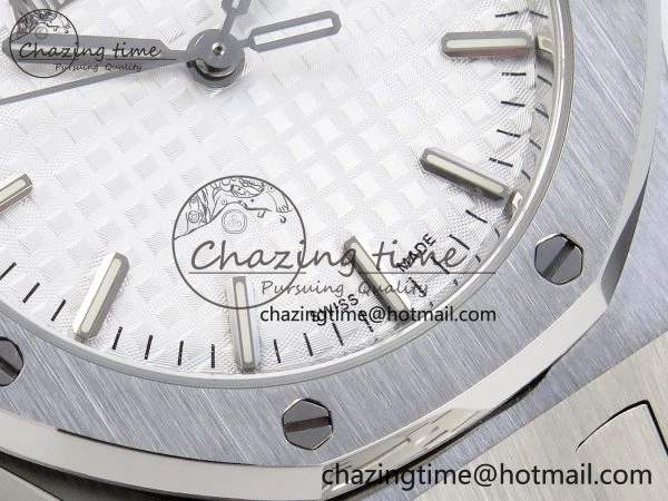ROYAL OAK 34MM SS BF BEST EDITION WHITE DIAL ON SS BRACELET A5800