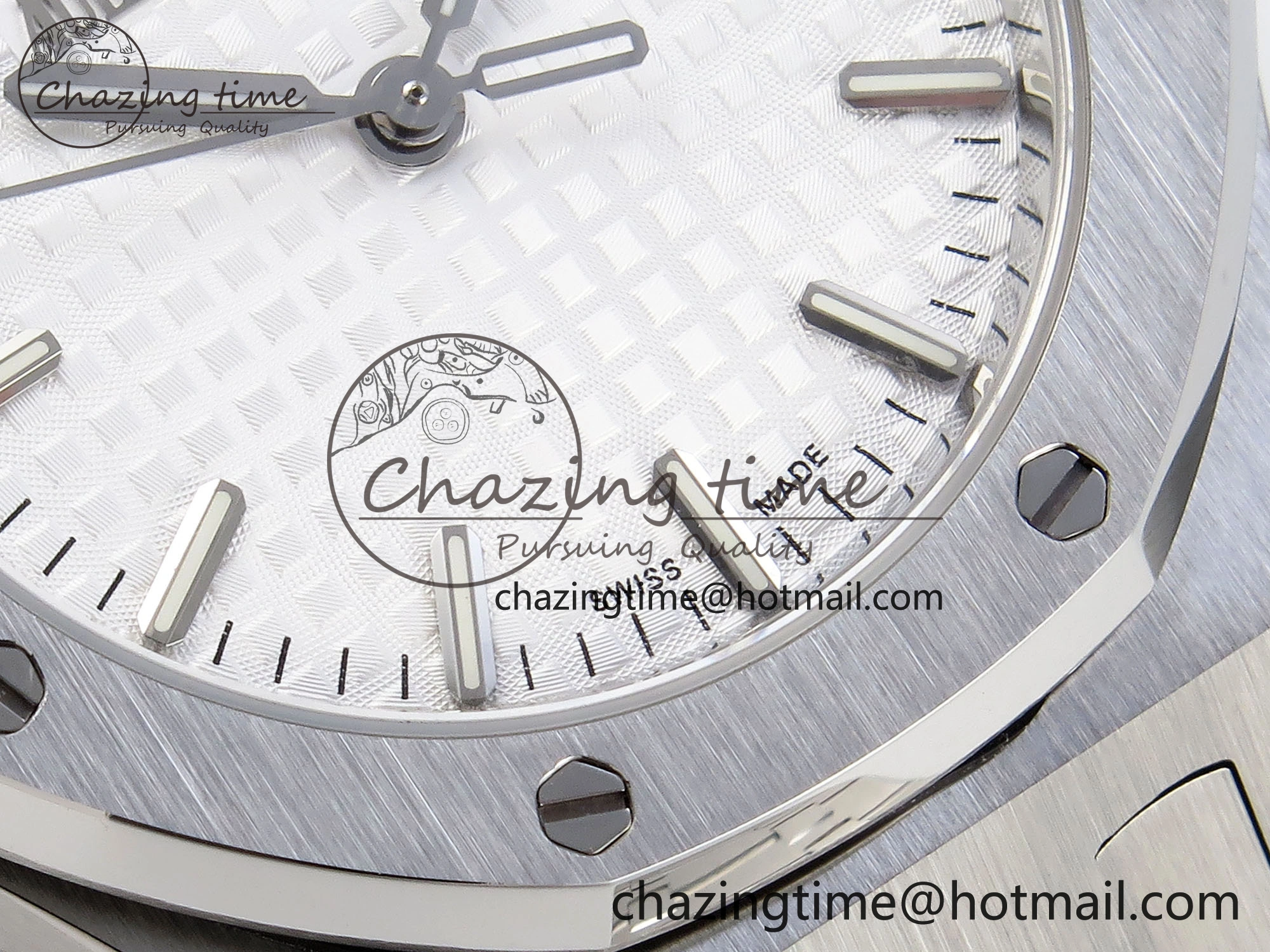 ROYAL OAK 34MM SS BF BEST EDITION WHITE DIAL ON SS BRACELET A5800