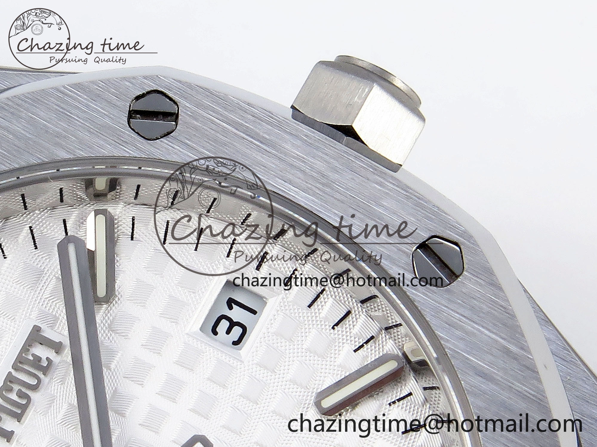 ROYAL OAK 34MM SS BF BEST EDITION WHITE DIAL ON SS BRACELET A5800