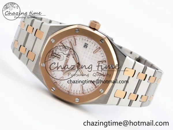 ROYAL OAK 34MM SS RG BF BEST EDITION WHITE DIAL ON SS RG BRACELET A5800