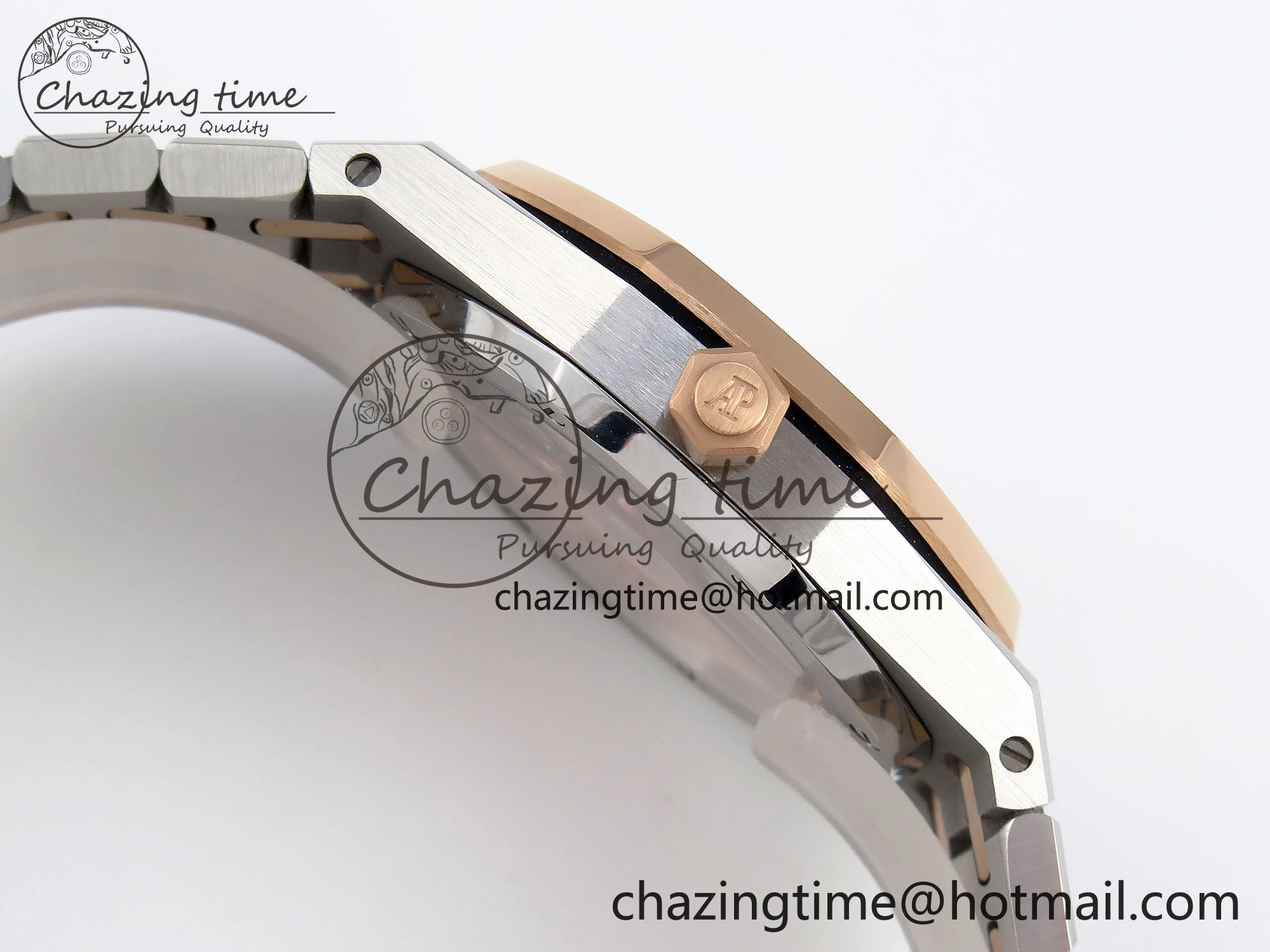 ROYAL OAK 34MM SS RG BF BEST EDITION WHITE DIAL ON SS RG BRACELET A5800