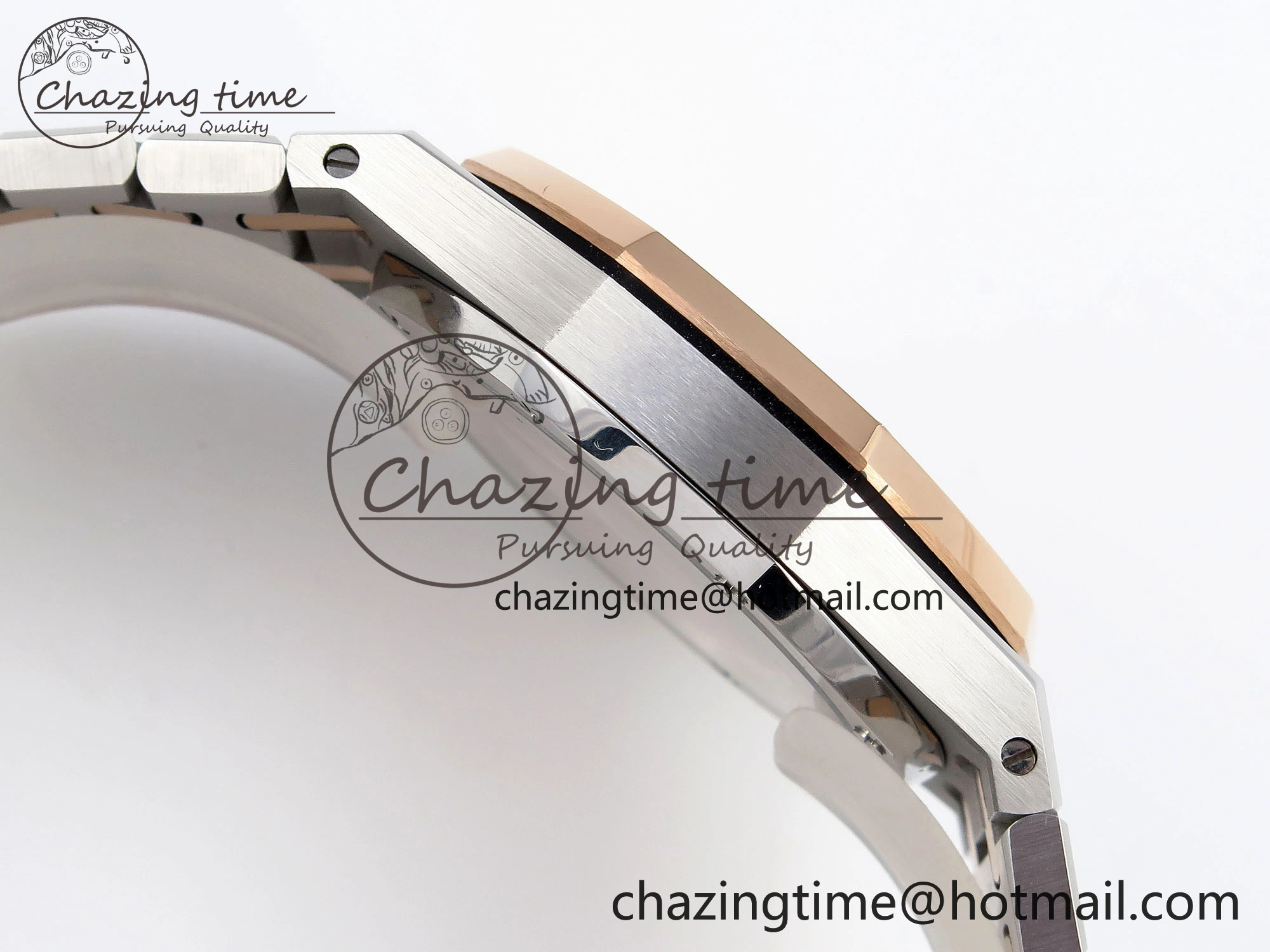 ROYAL OAK 34MM SS RG BF BEST EDITION WHITE DIAL ON SS RG BRACELET A5800