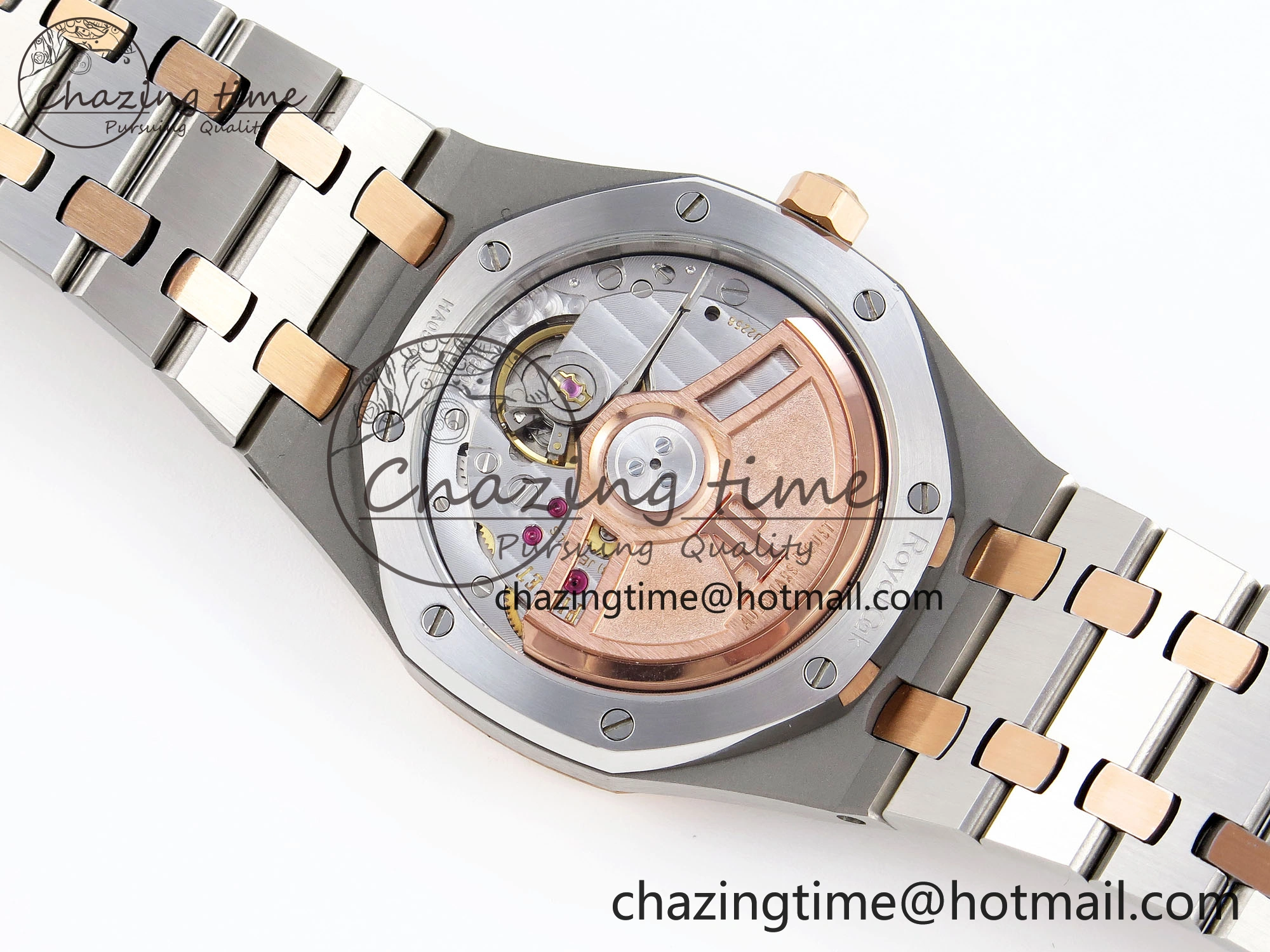 ROYAL OAK 34MM SS RG BF BEST EDITION WHITE DIAL ON SS RG BRACELET A5800