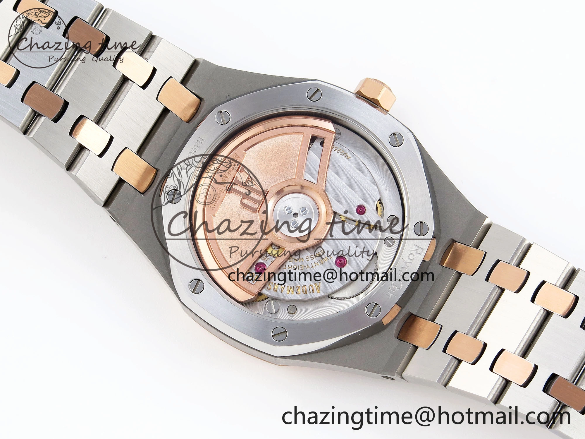 ROYAL OAK 34MM SS RG BF BEST EDITION WHITE DIAL ON SS RG BRACELET A5800