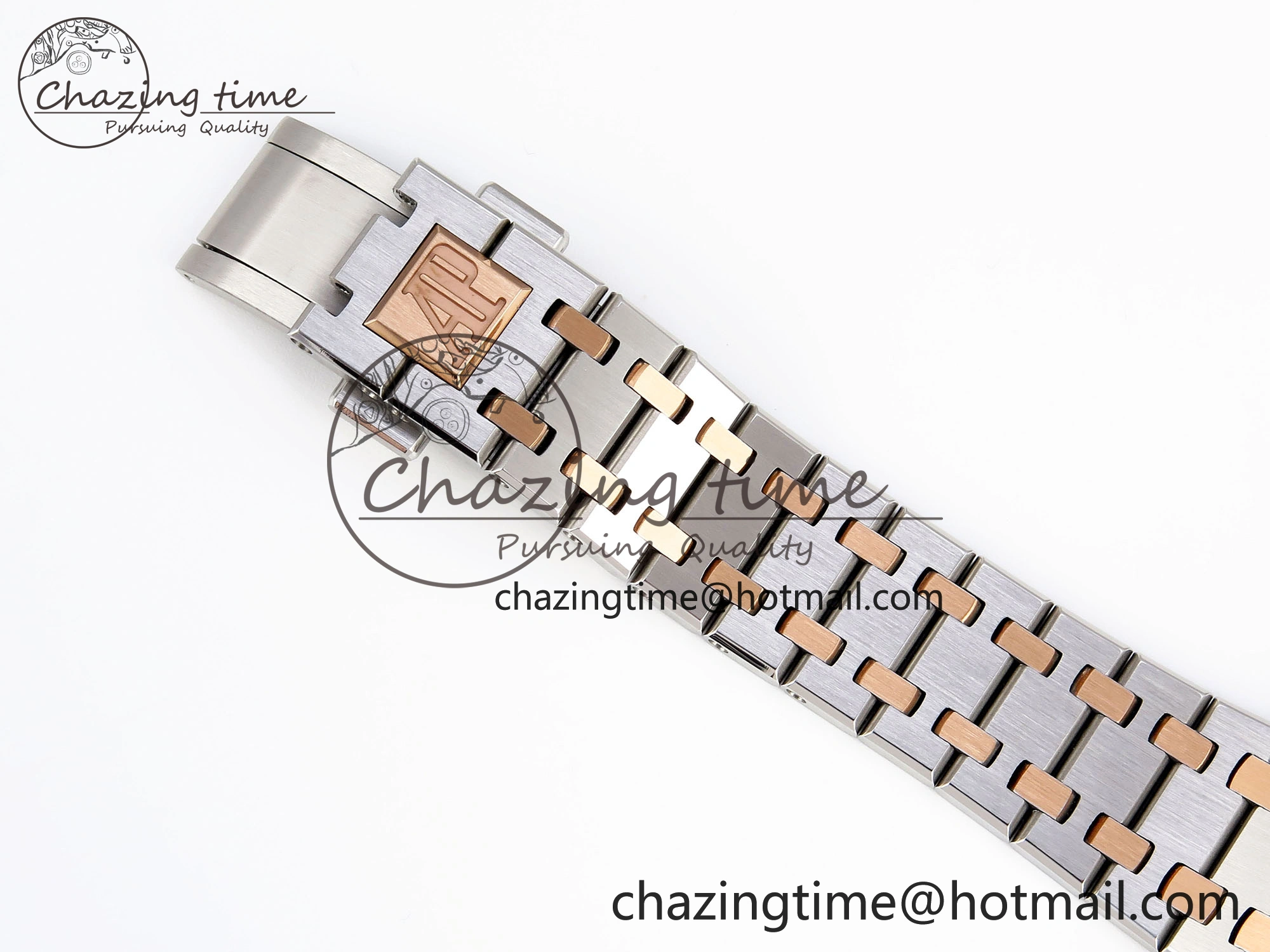 ROYAL OAK 34MM SS RG BF BEST EDITION WHITE DIAL ON SS RG BRACELET A5800