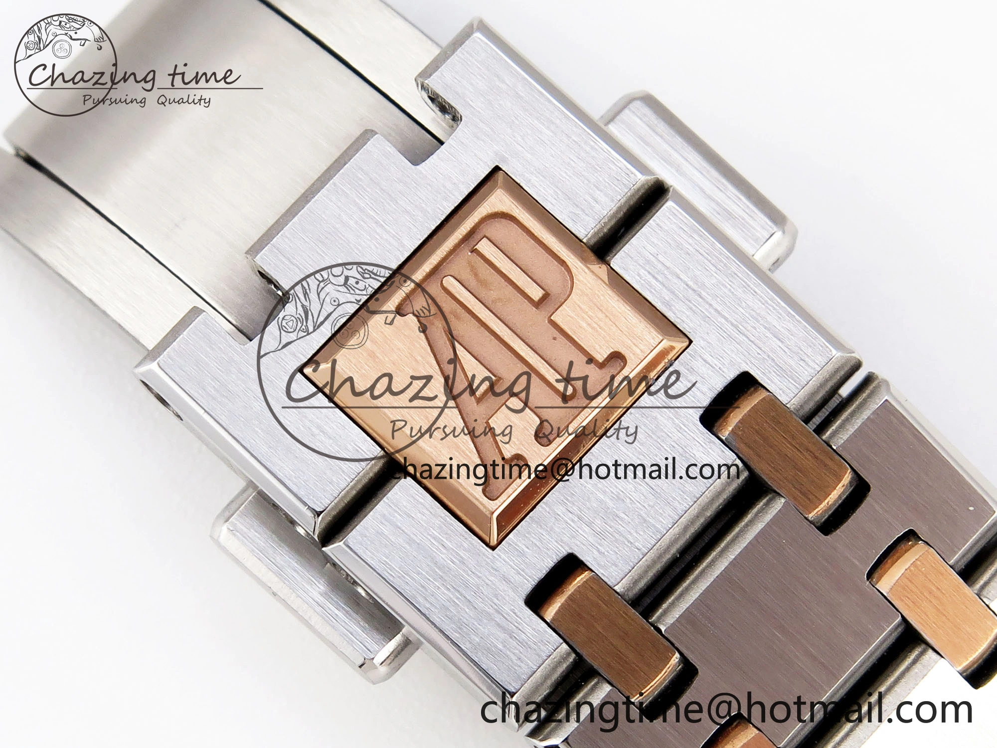 ROYAL OAK 34MM SS RG BF BEST EDITION WHITE DIAL ON SS RG BRACELET A5800