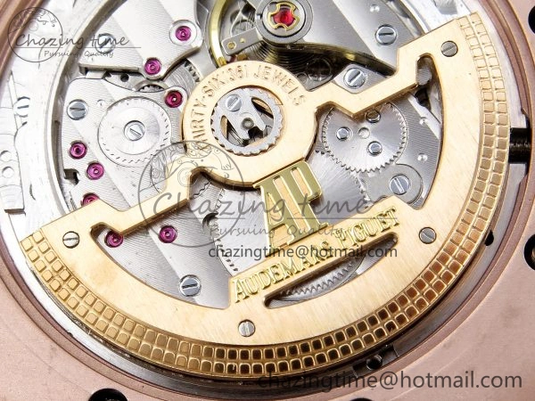 ROYAL OAK 39MM 15202 RG IPF 1:1 BEST EDITION BLACK DIAMONDS DIAL ON RG BRACELET A2121