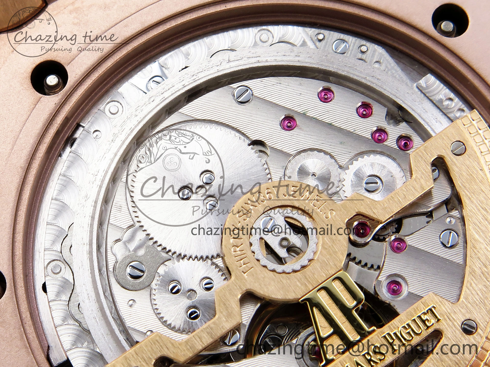 ROYAL OAK 39MM 15202 RG IPF 1:1 BEST EDITION BLACK DIAMONDS DIAL ON RG BRACELET A2121