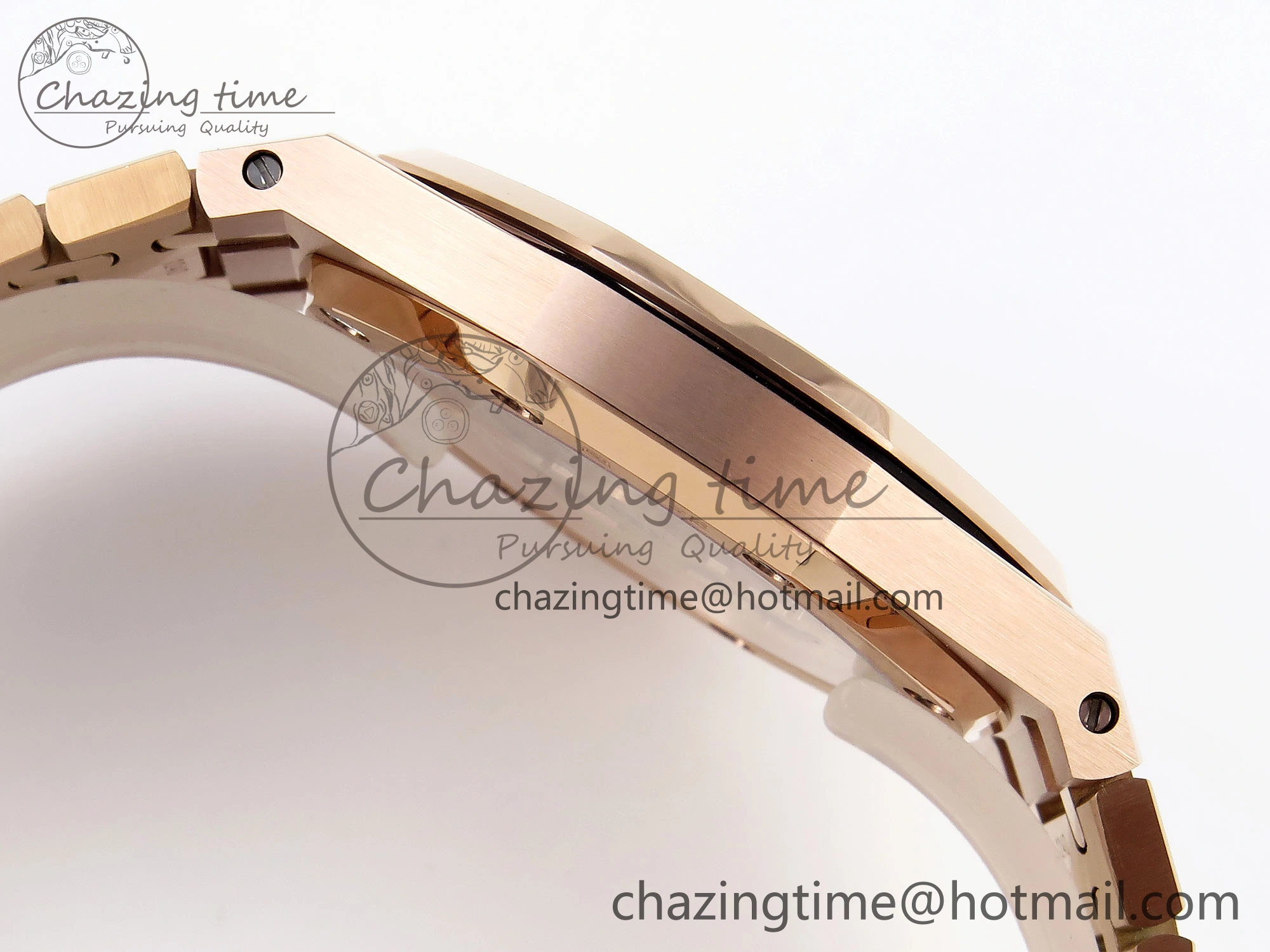 ROYAL OAK 39MM 15202 RG IPF 1:1 BEST EDITION BLUE TEXTURED DIAL ON RG BRACELET A2121