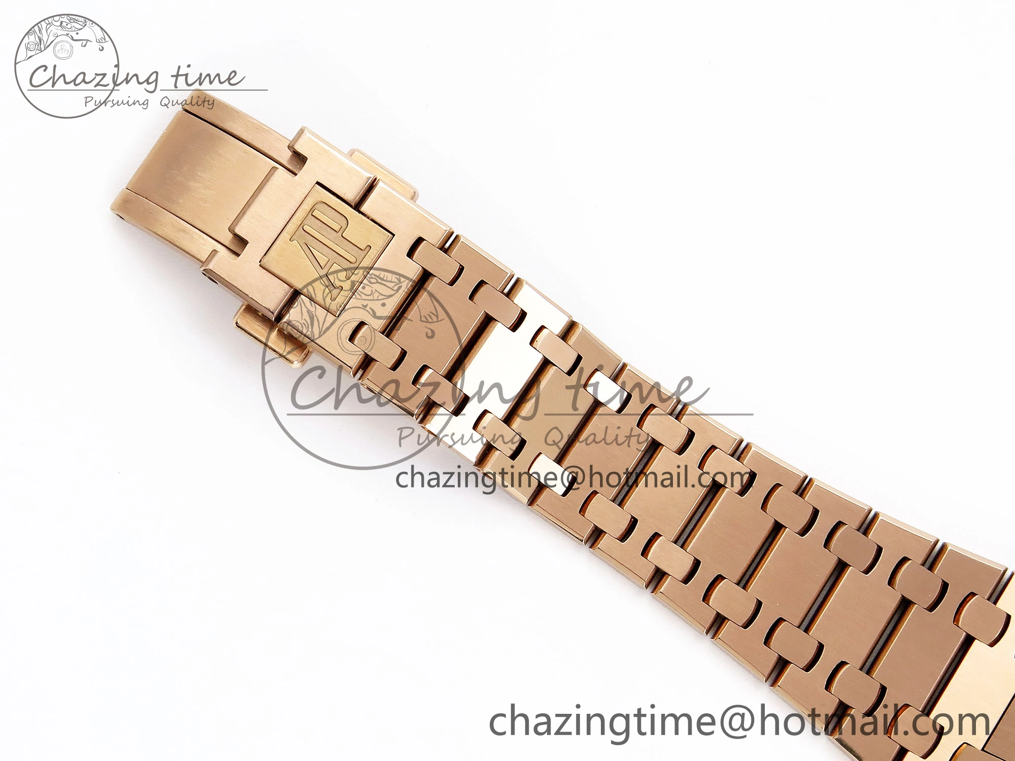 ROYAL OAK 39MM 15202 RG IPF 1:1 BEST EDITION BLUE TEXTURED DIAL ON RG BRACELET A2121
