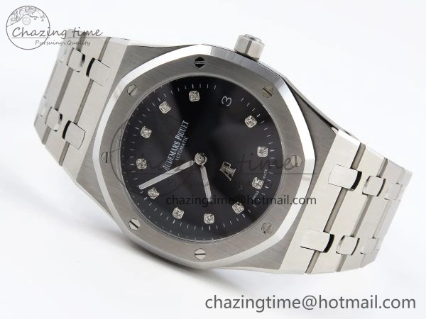 ROYAL OAK 39MM 15202 SS IPF 1:1 BEST EDITION BLACK DIAL ON SS BRACELET A2121