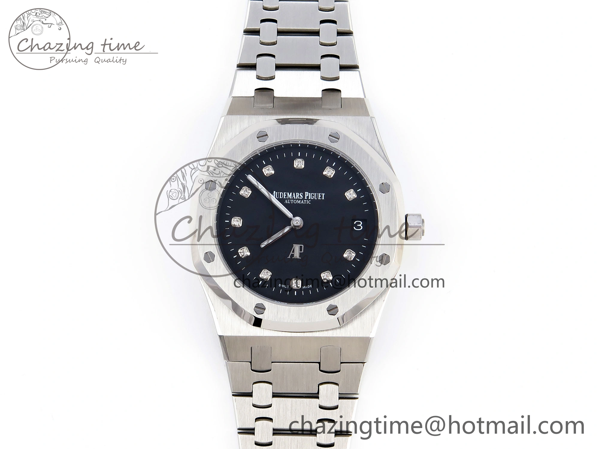 ROYAL OAK 39MM 15202 SS IPF 1:1 BEST EDITION BLACK DIAL ON SS BRACELET A2121