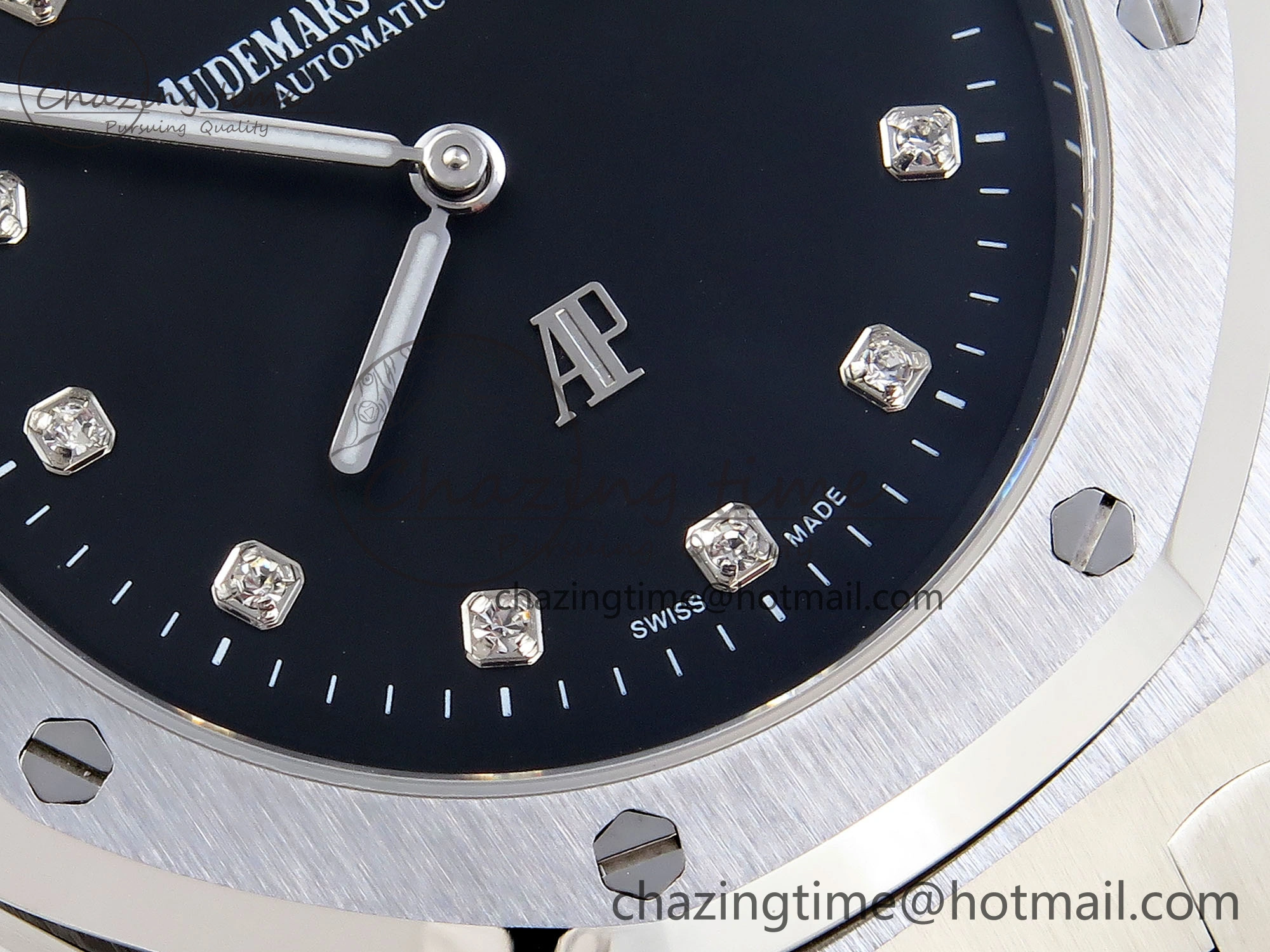 ROYAL OAK 39MM 15202 SS IPF 1:1 BEST EDITION BLACK DIAL ON SS BRACELET A2121