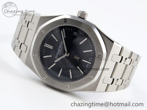 ROYAL OAK 39MM 15202 SS IPF 1:1 BEST EDITION BLUE TEXTURED DIAL ON SS BRACELET A2121