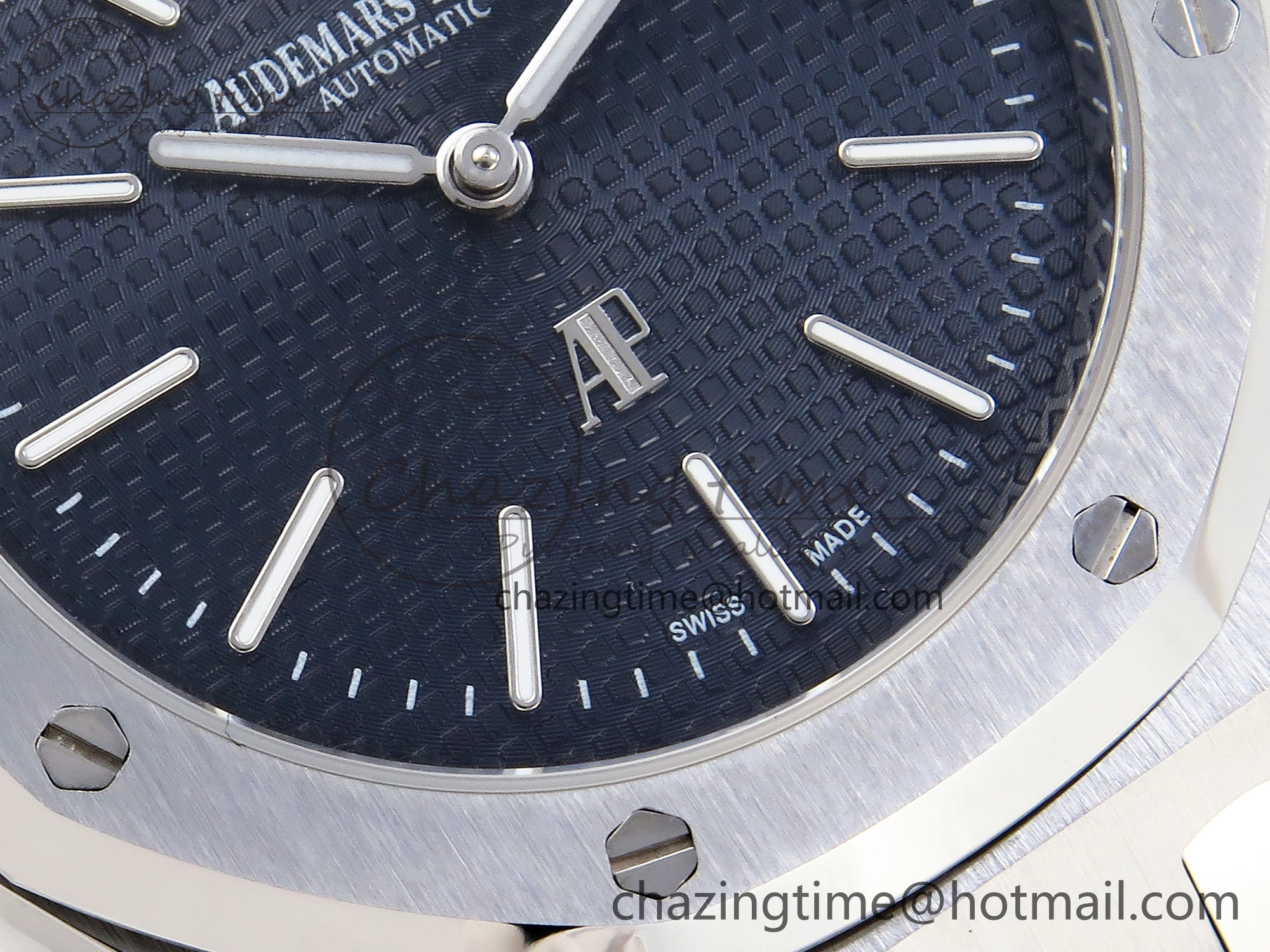 ROYAL OAK 39MM 15202 SS IPF 1:1 BEST EDITION BLUE TEXTURED DIAL ON SS BRACELET A2121