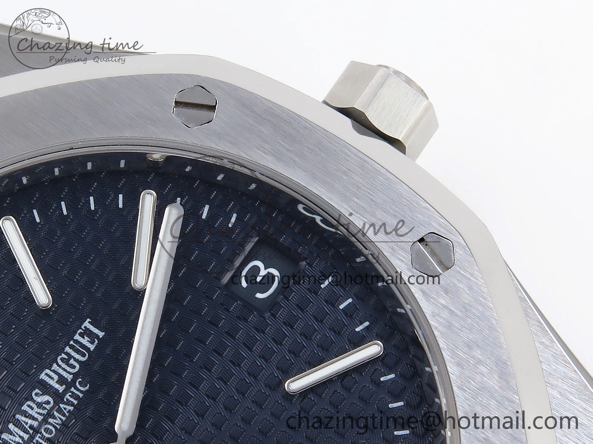 ROYAL OAK 39MM 15202 SS IPF 1:1 BEST EDITION BLUE TEXTURED DIAL ON SS BRACELET A2121