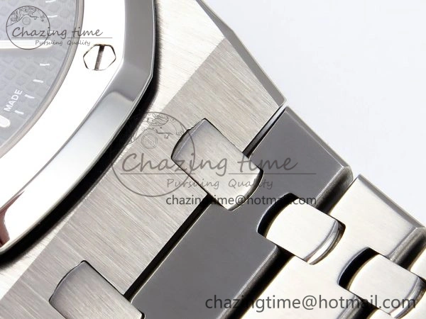 ROYAL OAK 39MM 15202 SS IPF 1:1 BEST EDITION BLUE BLACK TEXTURED DIAL ON SS BRACELET A2121