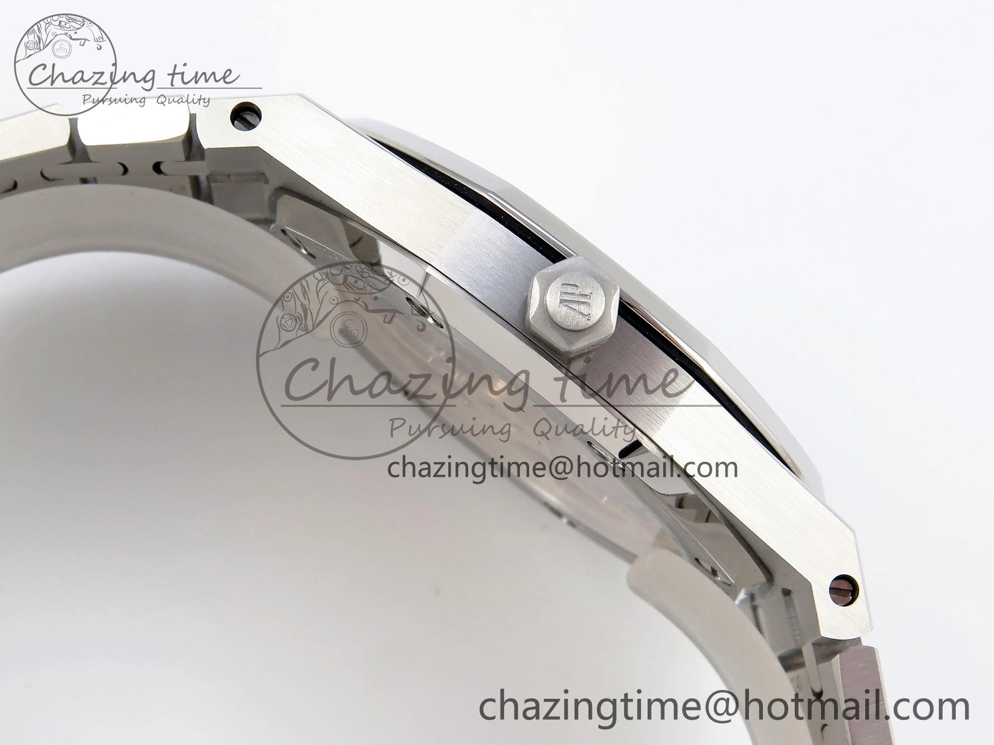 ROYAL OAK 39MM 15202 SS IPF 1:1 BEST EDITION BLUE BLACK TEXTURED DIAL ON SS BRACELET A2121