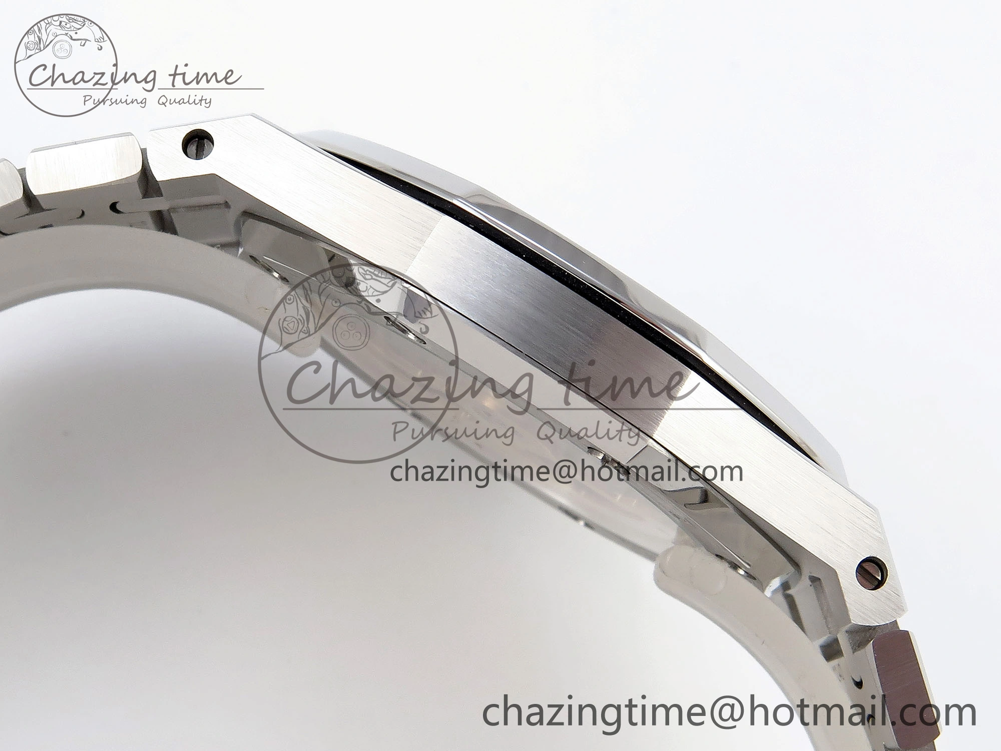 ROYAL OAK 39MM 15202 SS IPF 1:1 BEST EDITION BLUE BLACK TEXTURED DIAL ON SS BRACELET A2121
