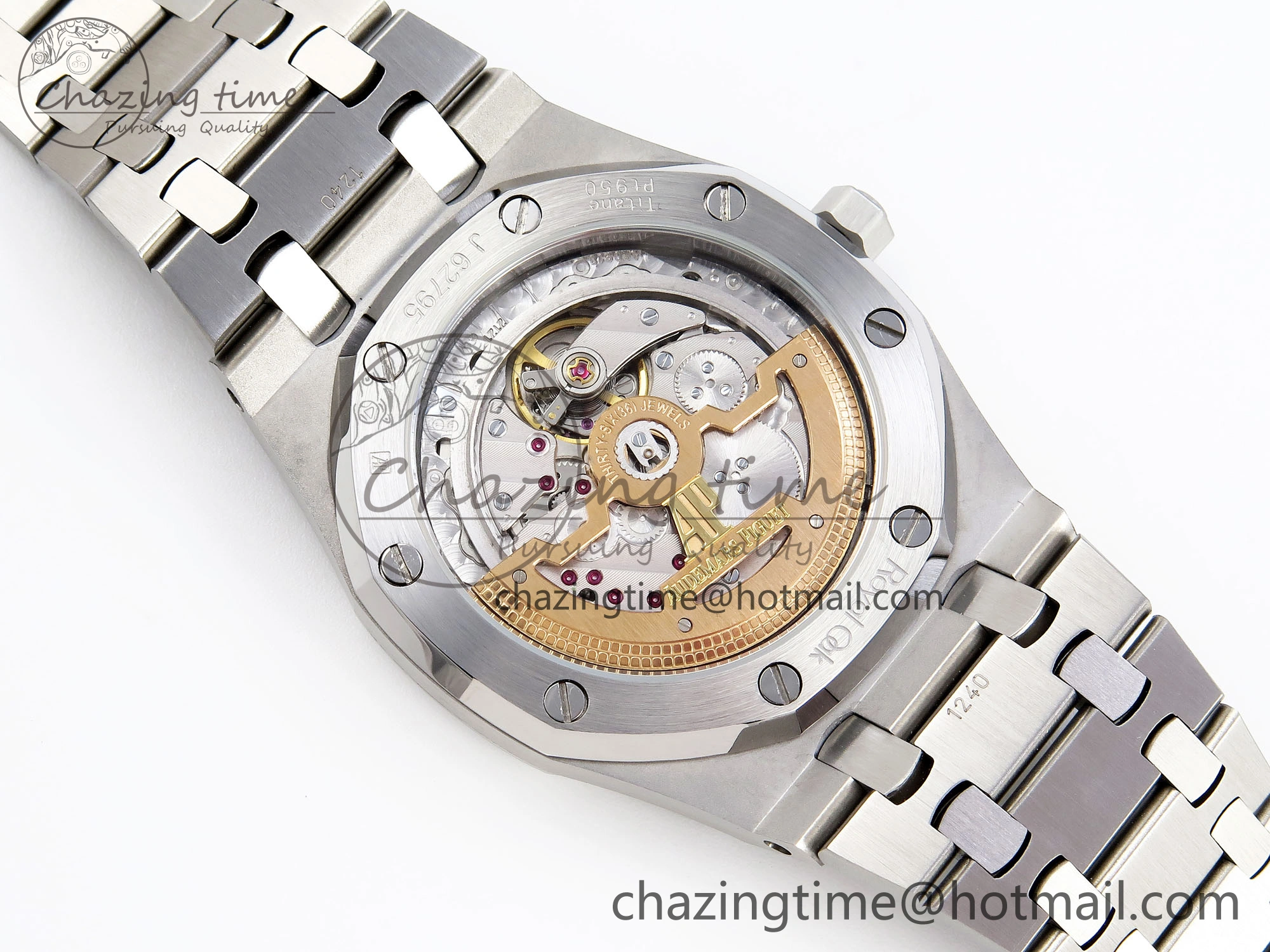 ROYAL OAK 39MM 15202 SS IPF 1:1 BEST EDITION BLUE BLACK TEXTURED DIAL ON SS BRACELET A2121