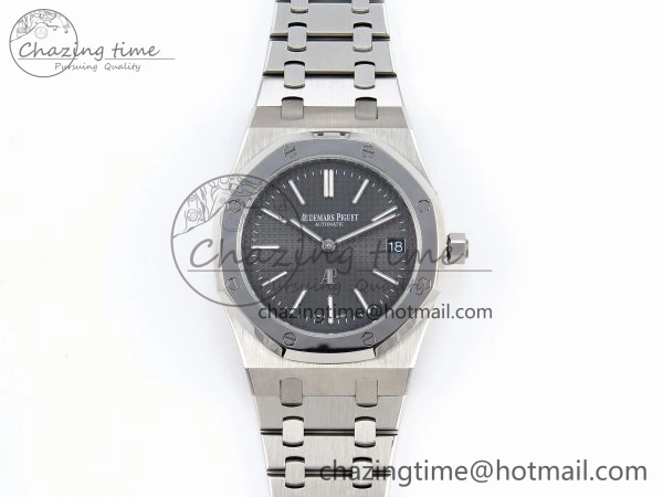 ROYAL OAK 39MM 15202 SS IPF 1:1 BEST EDITION GRAY TEXTURED DIAL ON SS BRACELET A2121