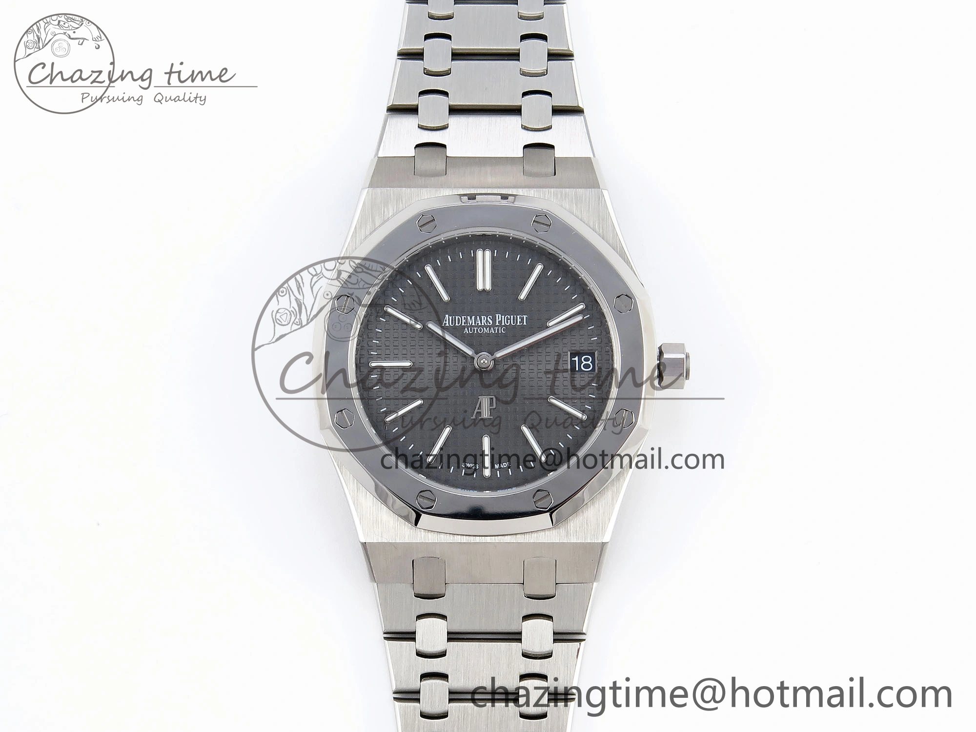 ROYAL OAK 39MM 15202 SS IPF 1:1 BEST EDITION GRAY TEXTURED DIAL ON SS BRACELET A2121