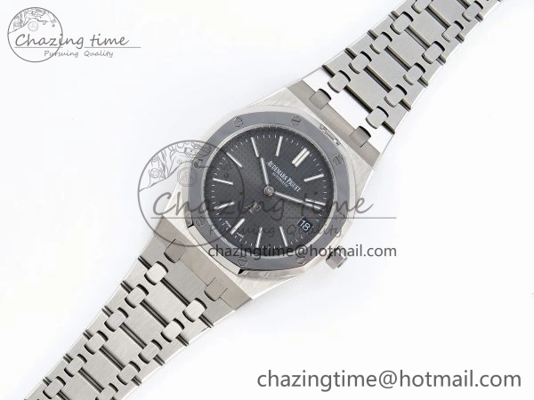 ROYAL OAK 39MM 15202 SS IPF 1:1 BEST EDITION GRAY TEXTURED DIAL ON SS BRACELET A2121