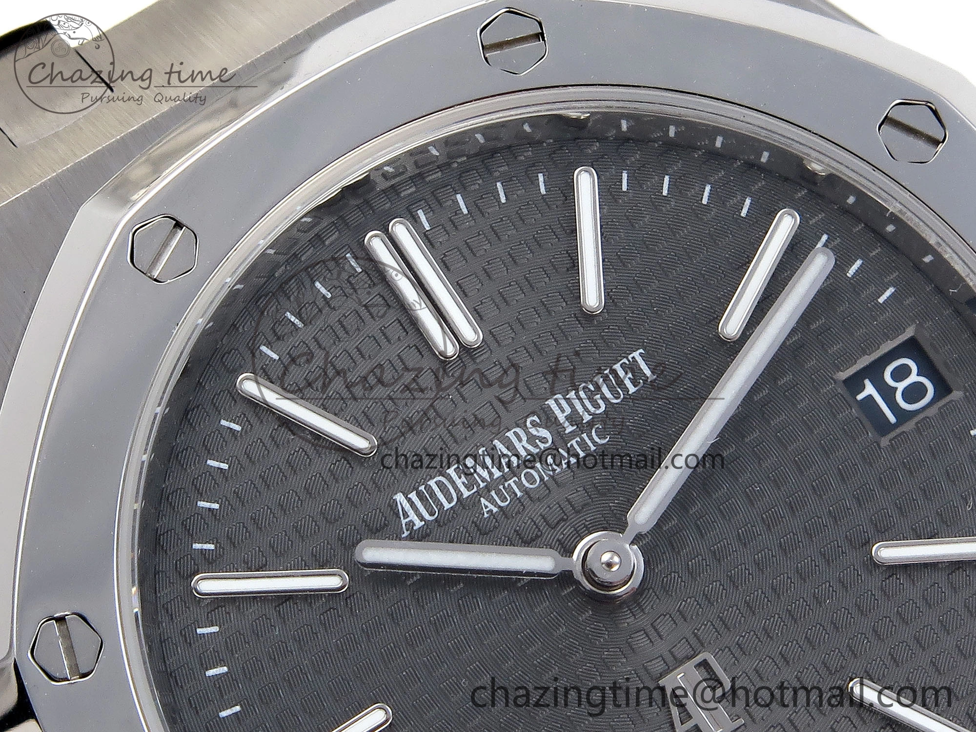 ROYAL OAK 39MM 15202 SS IPF 1:1 BEST EDITION GRAY TEXTURED DIAL ON SS BRACELET A2121