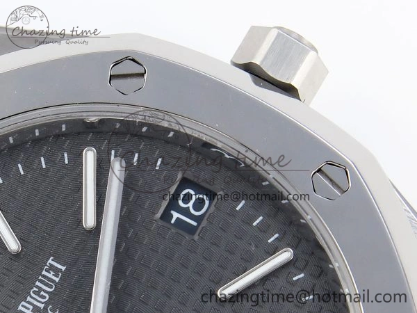 ROYAL OAK 39MM 15202 SS IPF 1:1 BEST EDITION GRAY TEXTURED DIAL ON SS BRACELET A2121