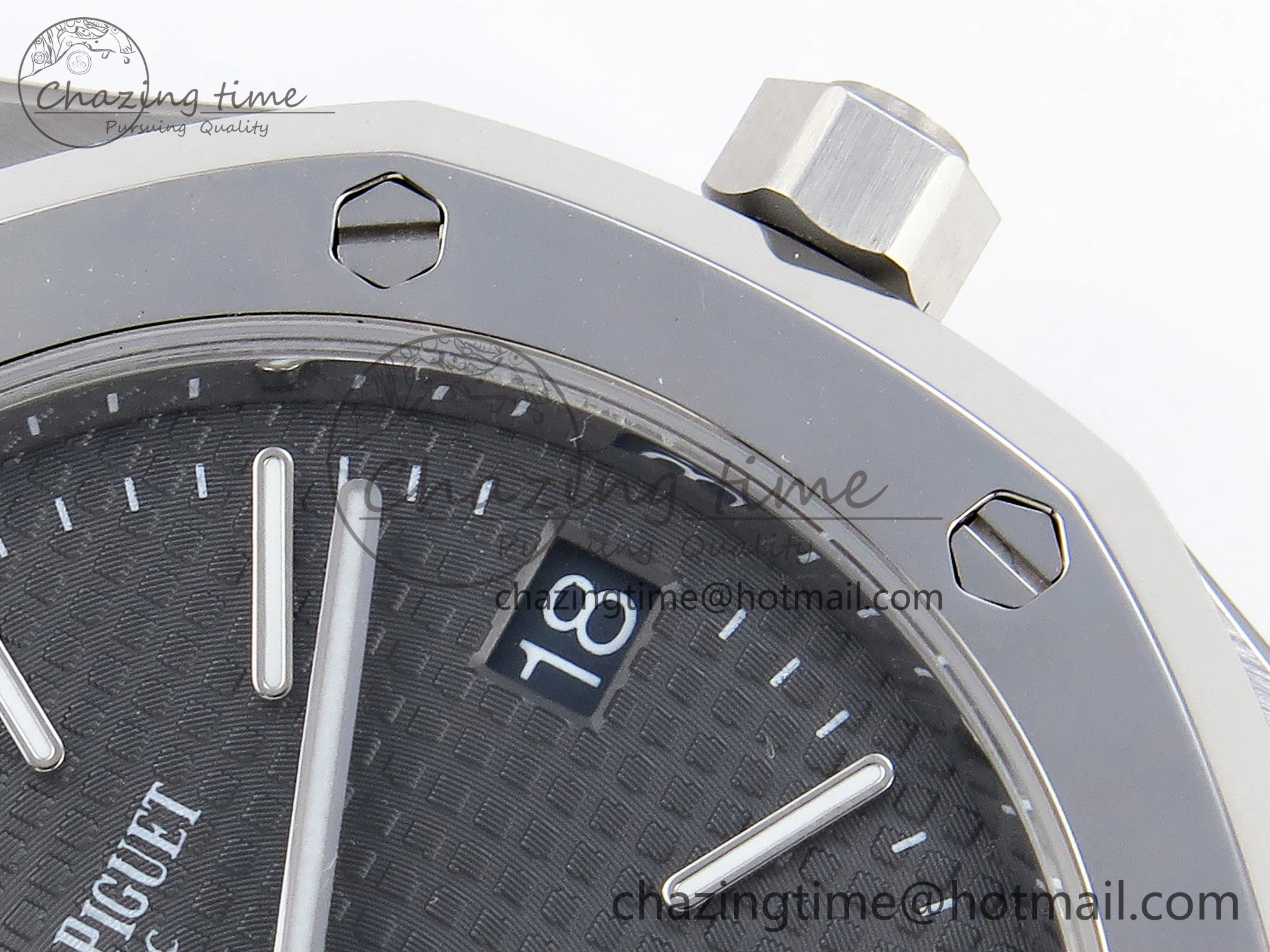 ROYAL OAK 39MM 15202 SS IPF 1:1 BEST EDITION GRAY TEXTURED DIAL ON SS BRACELET A2121