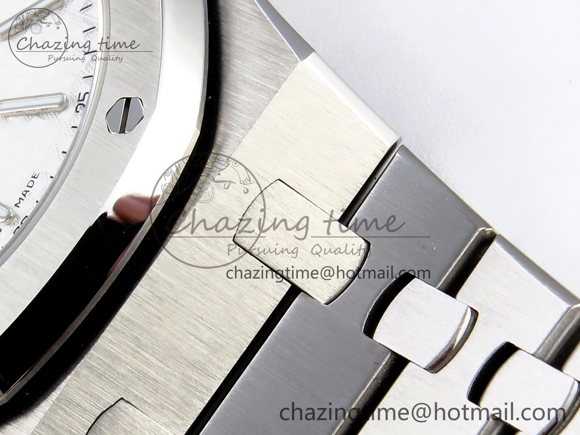 ROYAL OAK 39MM 15202 SS IPF 1:1 BEST EDITION WHITE TEXTURED DIAL ON SS BRACELET A2121