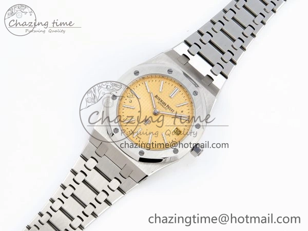 ROYAL OAK 39MM 15202 SS IPF 1:1 BEST EDITION YELLOW TEXTURED DIAL ON SS BRACELET A2121