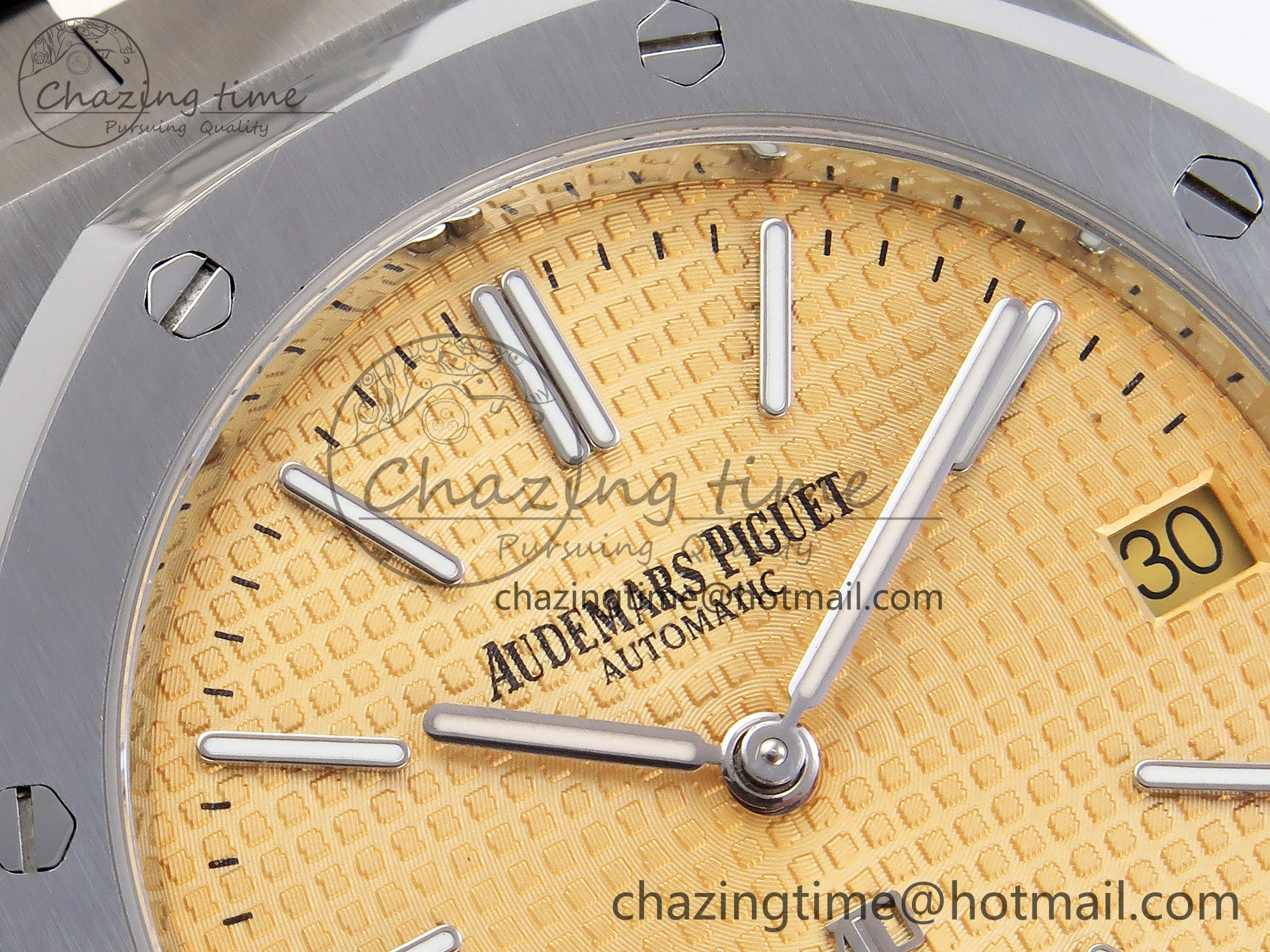 ROYAL OAK 39MM 15202 SS IPF 1:1 BEST EDITION YELLOW TEXTURED DIAL ON SS BRACELET A2121