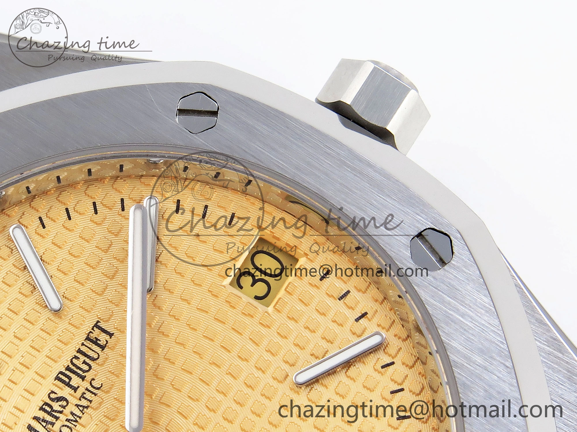 ROYAL OAK 39MM 15202 SS IPF 1:1 BEST EDITION YELLOW TEXTURED DIAL ON SS BRACELET A2121