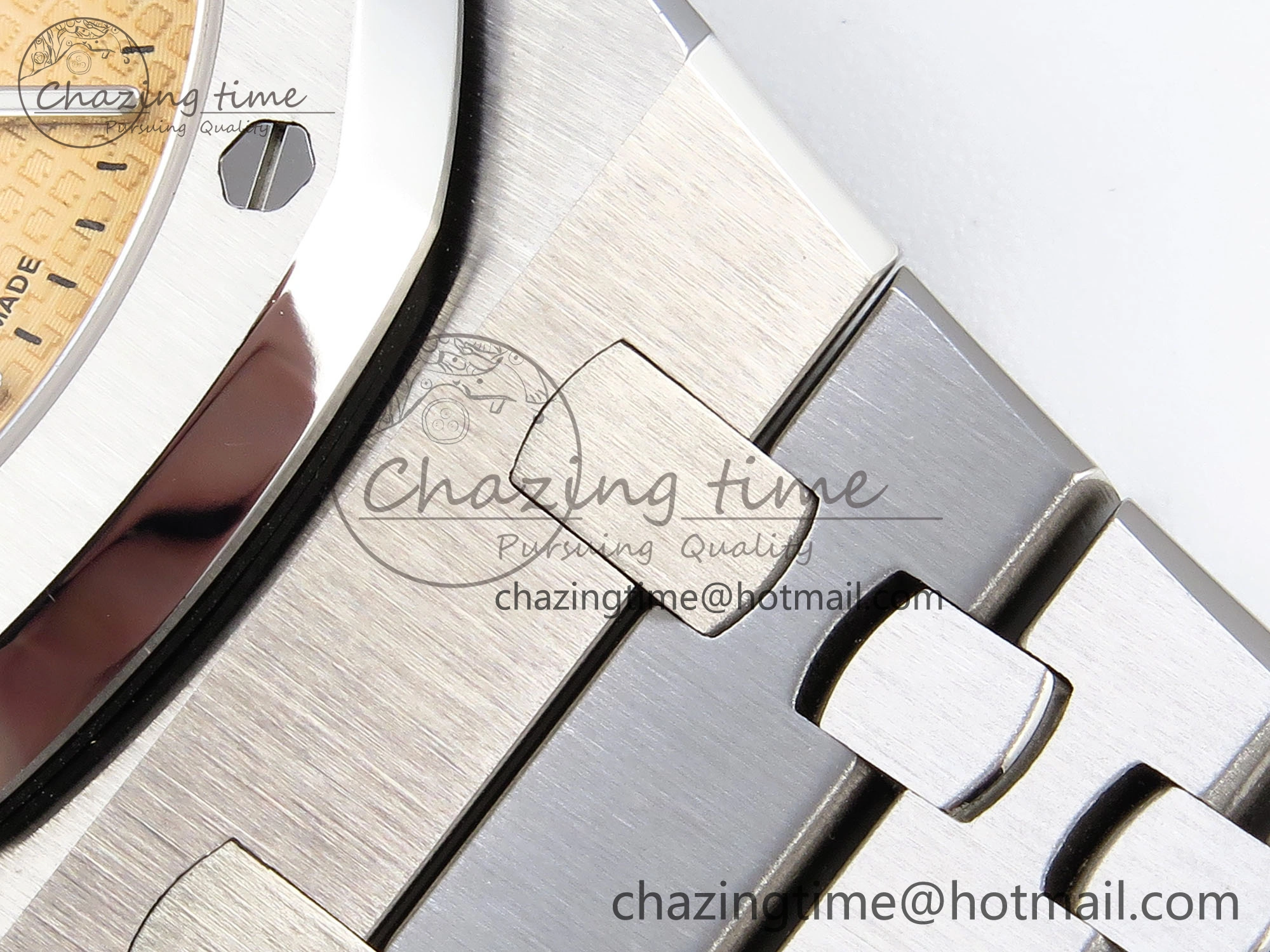 ROYAL OAK 39MM 15202 SS IPF 1:1 BEST EDITION YELLOW TEXTURED DIAL ON SS BRACELET A2121