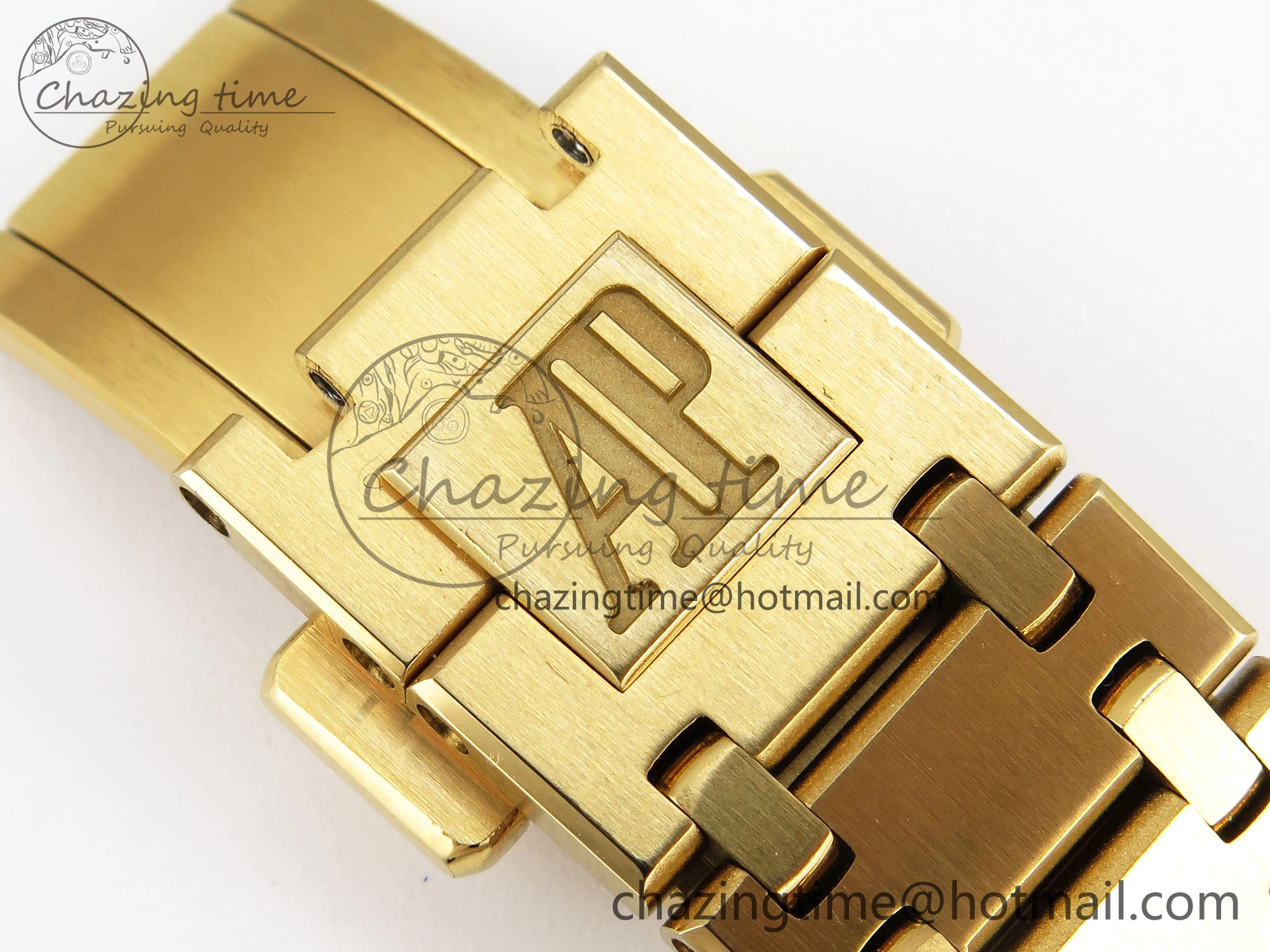 ROYAL OAK 39MM 15202 YG IPF 1:1 BEST EDITION WHITE TEXTURED DIAL ON YG BRACELET A2121