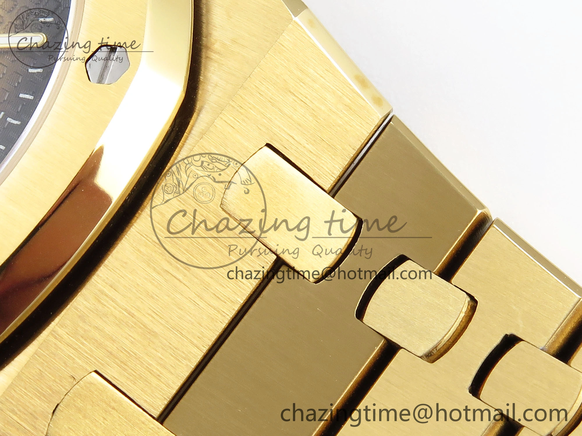 ROYAL OAK 39MM 15202 YG IPF 1:1 BEST EDITION YELLOW BROWN TEXTURED DIAL ON YG BRACELET A2121