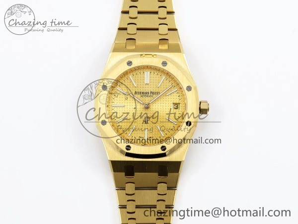ROYAL OAK 39MM 15202 YG IPF 1:1 BEST EDITION YG TEXTURED DIAL ON YG BRACELET A2121