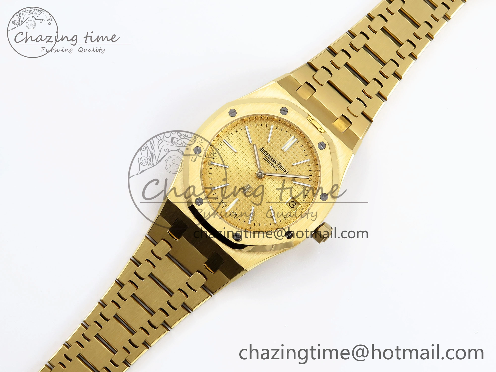 ROYAL OAK 39MM 15202 YG IPF 1:1 BEST EDITION YG TEXTURED DIAL ON YG BRACELET A2121