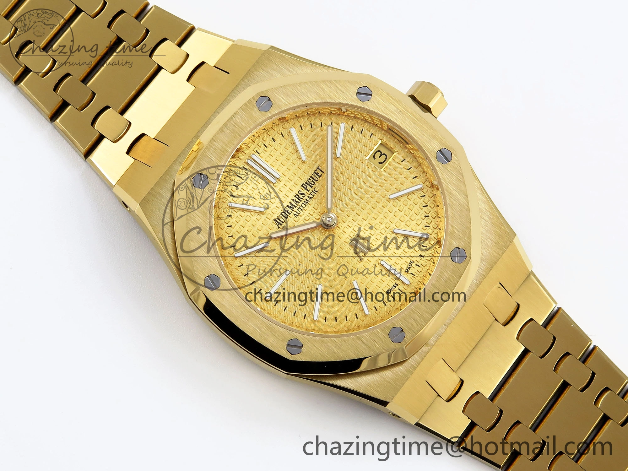 ROYAL OAK 39MM 15202 YG IPF 1:1 BEST EDITION YG TEXTURED DIAL ON YG BRACELET A2121
