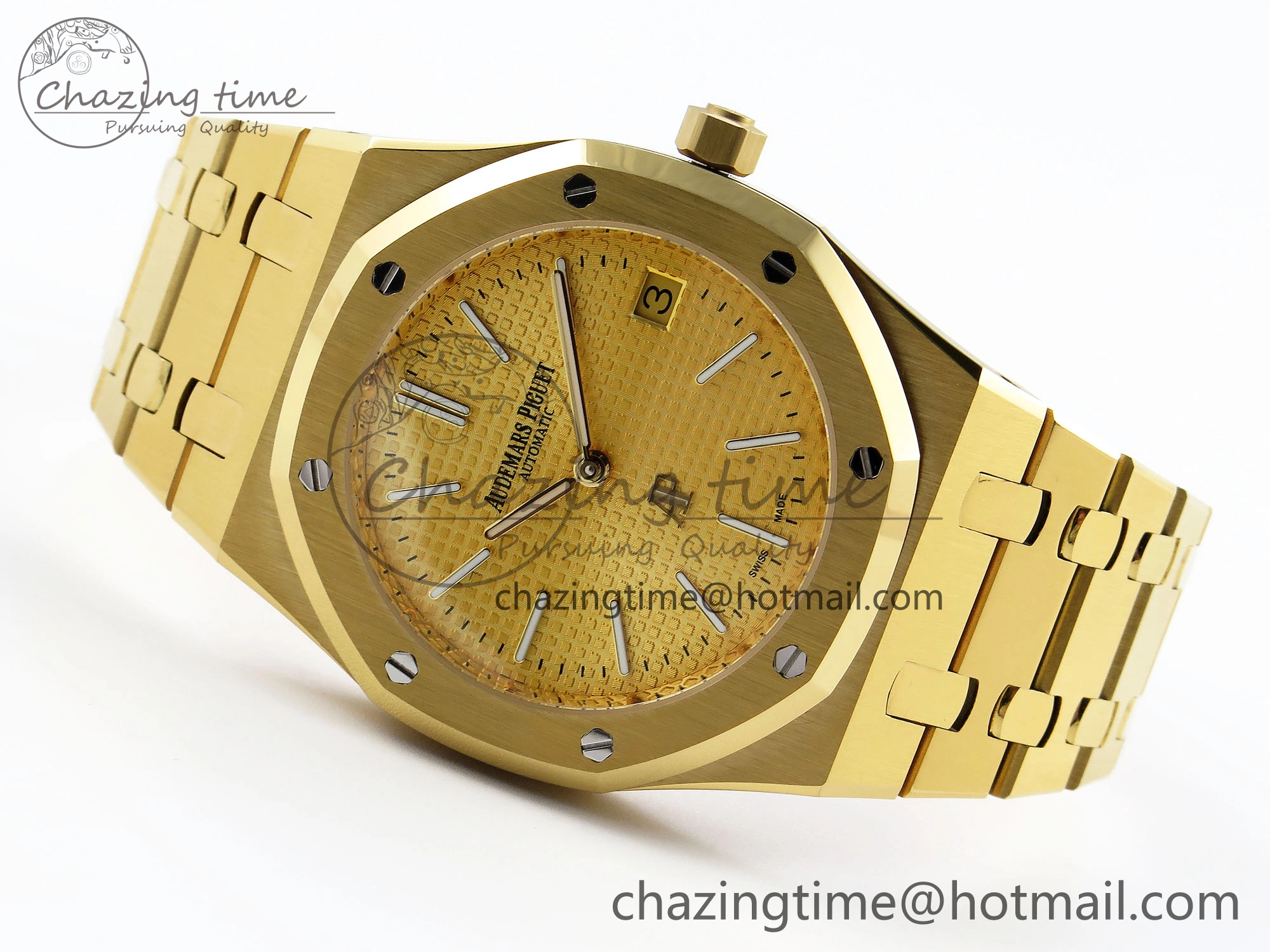ROYAL OAK 39MM 15202 YG IPF 1:1 BEST EDITION YG TEXTURED DIAL ON YG BRACELET A2121