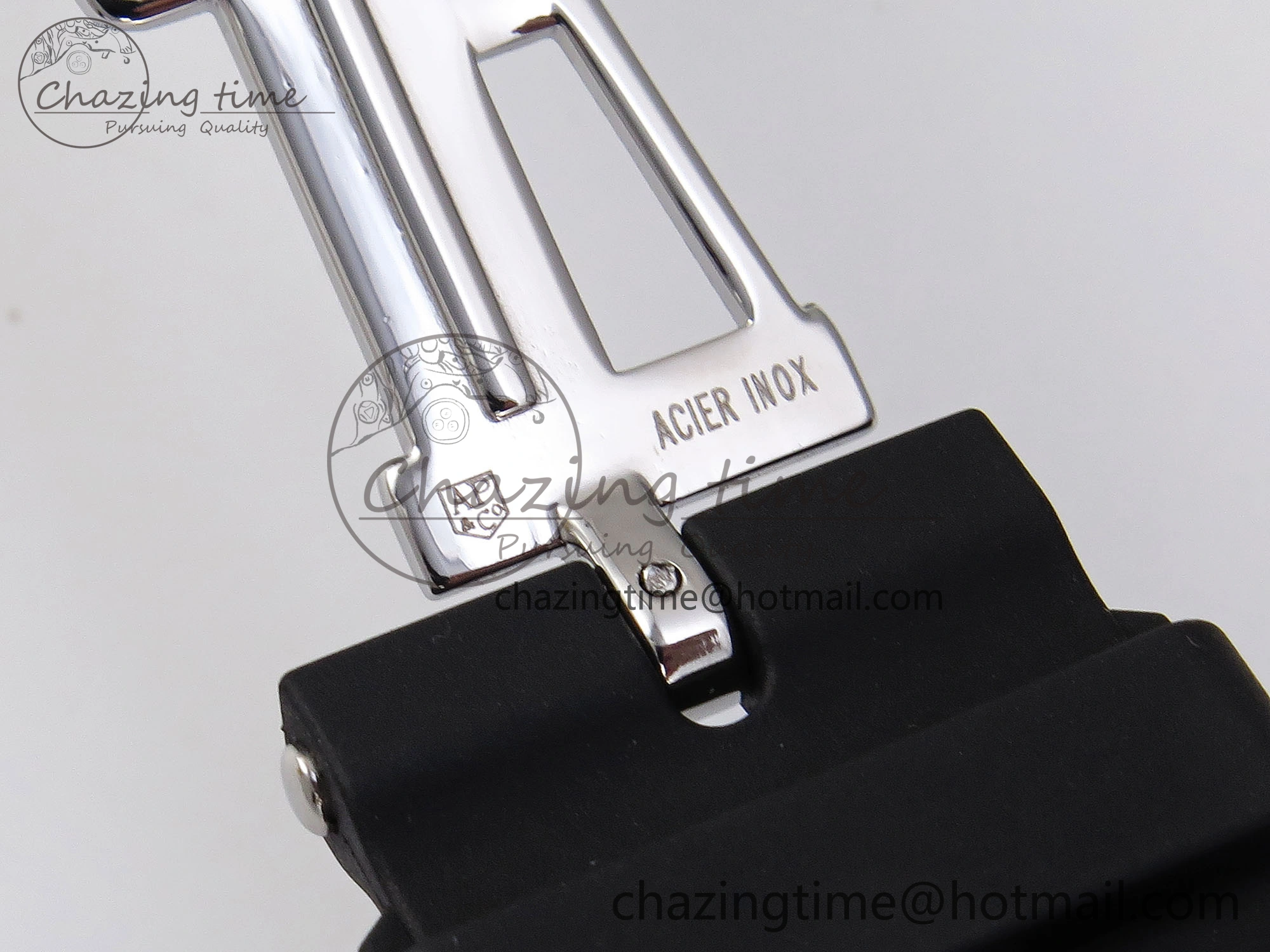 ROYAL OAK 41MM 15400 SS APSF 1:1 BEST EDITION BLACK TEXTURED DIAL ON BLACK RUBBER STRAP SA3120 SUPER CLONE V3