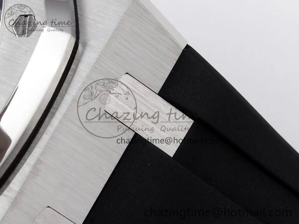 ROYAL OAK 41MM 15400 SS APSF 1:1 BEST EDITION BLACK TEXTURED DIAL ON BLACK RUBBER STRAP SA3120 SUPER CLONE V3