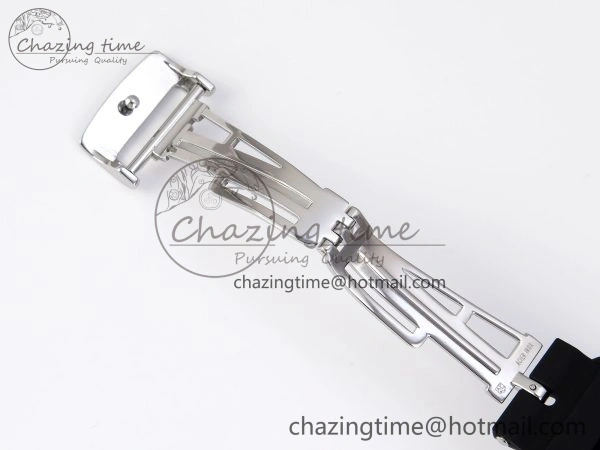 ROYAL OAK 41MM 15400 SS APSF 1:1 BEST EDITION WHITE TEXTURED DIAL ON BLACK RUBBER STRAP SA3120 SUPER CLONE V3