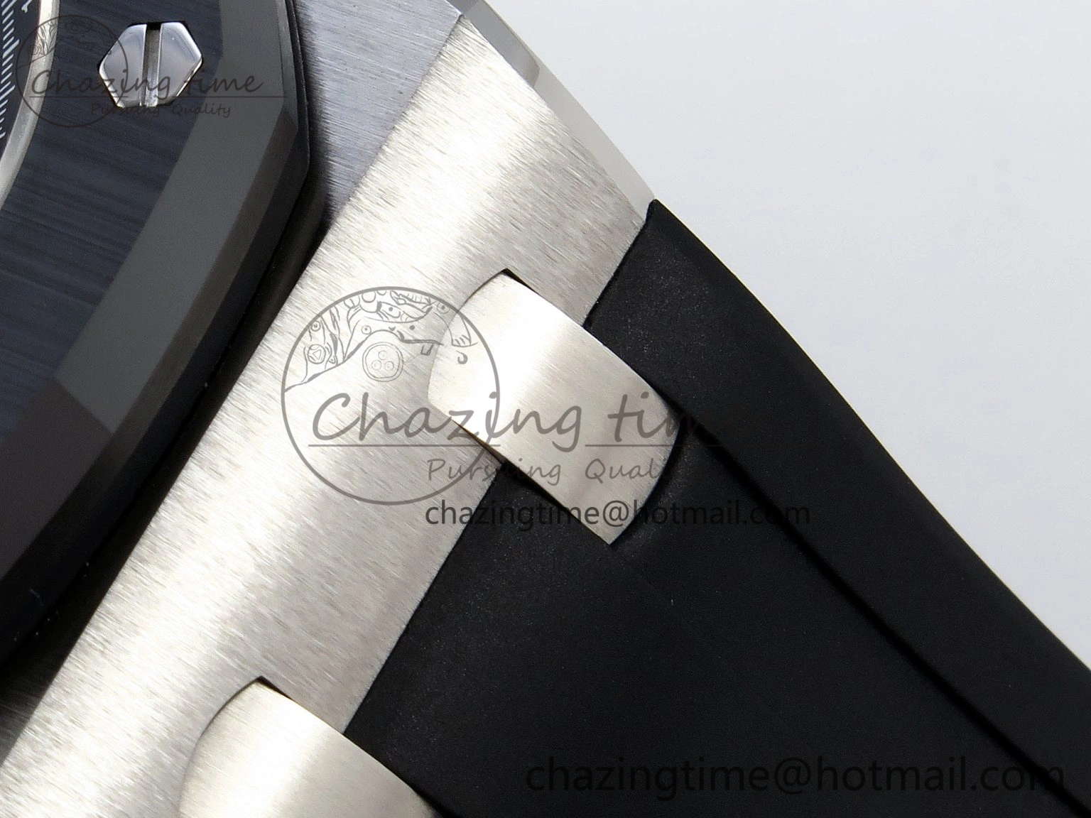 ROYAL OAK OFFSHORE 42MM SS APF 1:1 BEST EDITION BLACK DIAL WHITE MARKERS CERAMIC BEZEL ON BLACK RUBBER STRAP A7750